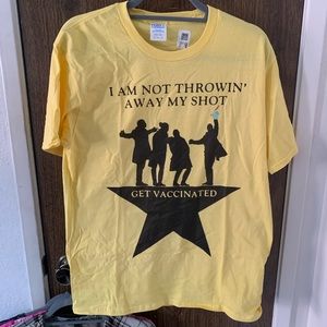 Hamilton not throwing away my shot (vaccine)